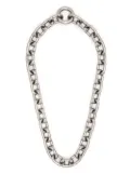 Random Identities oversized chain-link necklace - Silver