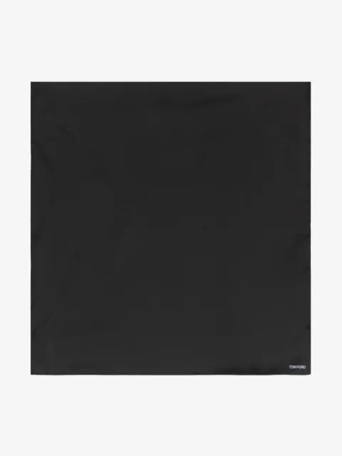 TOM FORD logo-print silk pocket square scarf