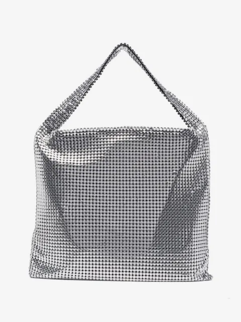 Rabanne Pixel metallic tote bag