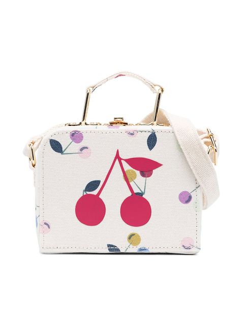 Bonpoint cherry-print cotton shoulder bag