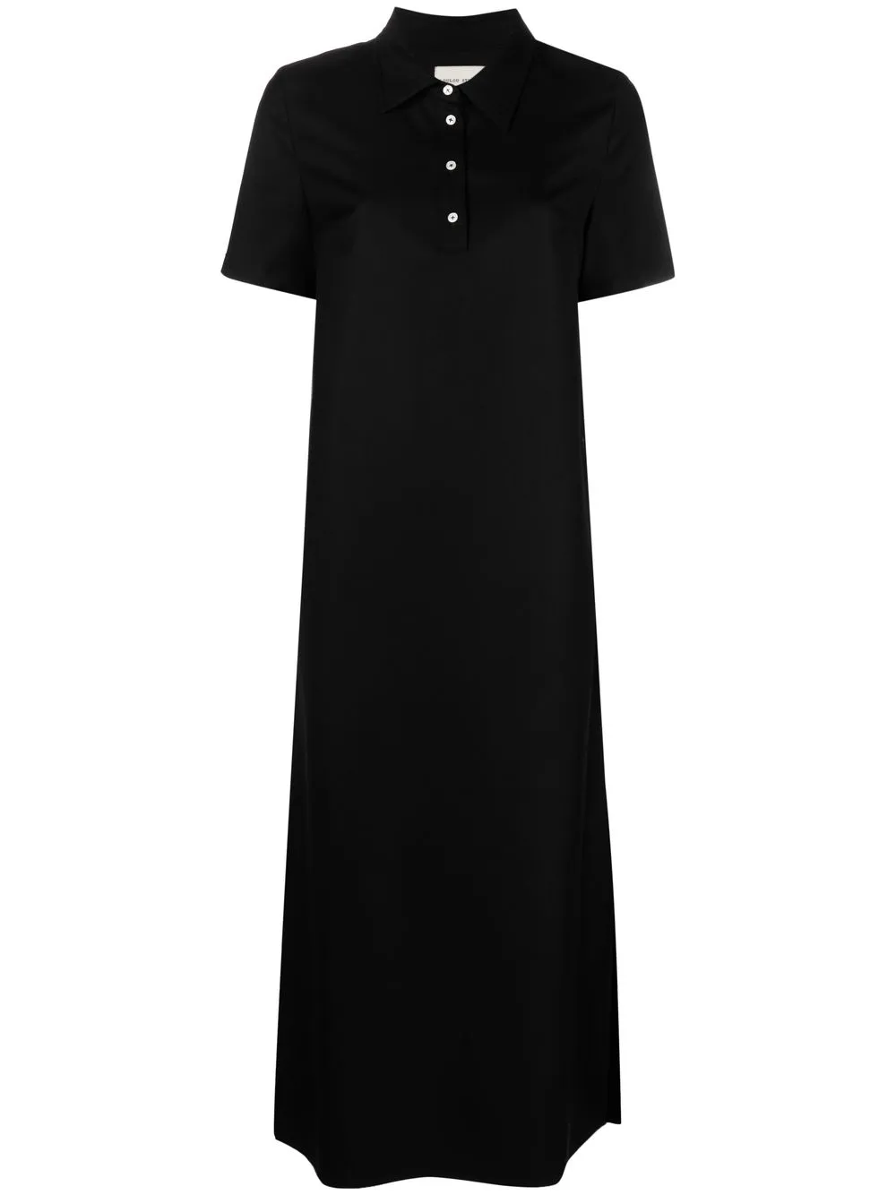 

Loulou Studio vestido camisero con cuello polo - Negro