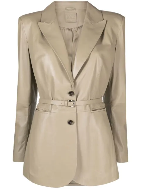 Desa 1972 belted leather blazer