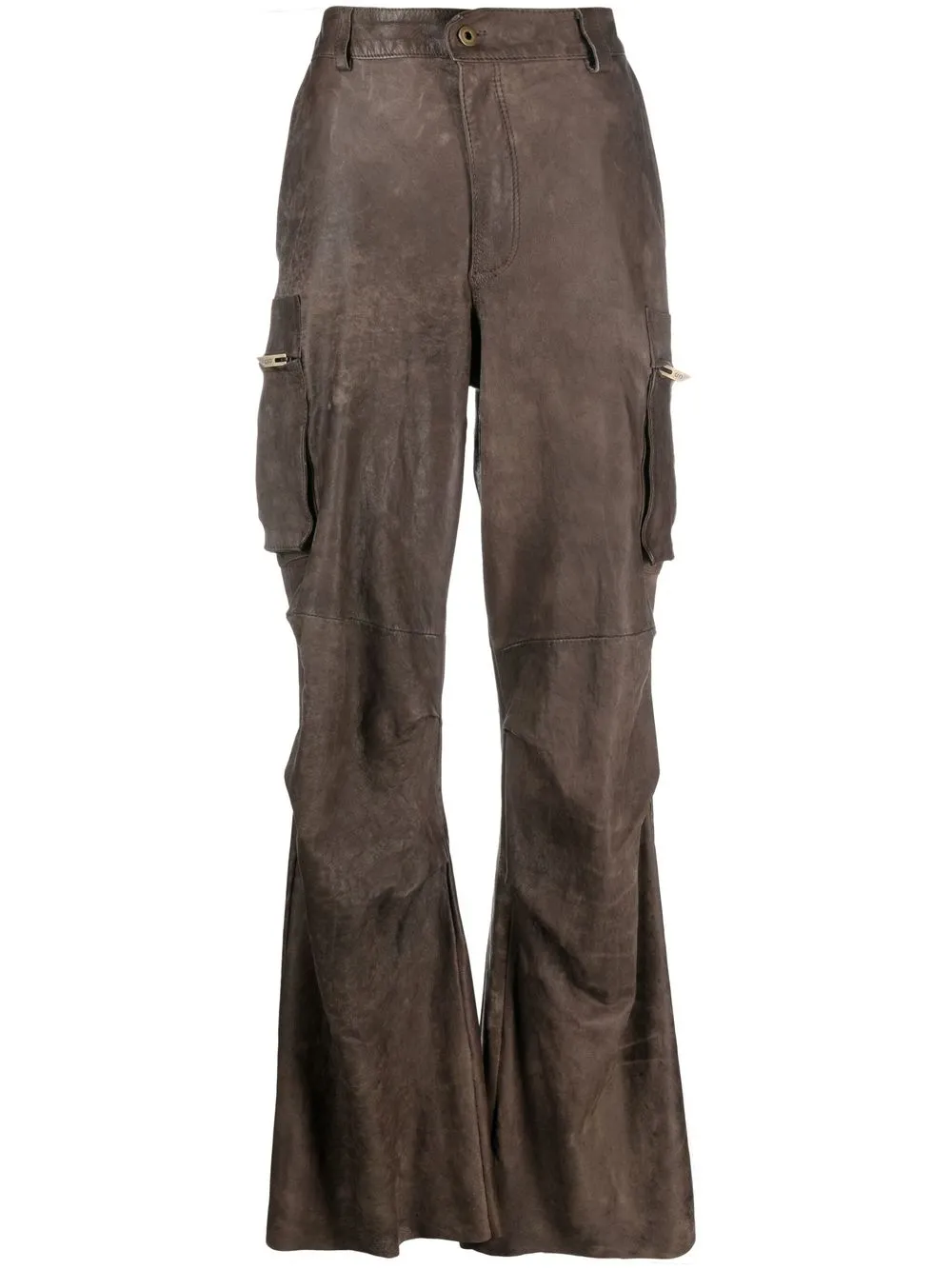 

Salvatore Santoro leather cargo trousers - Brown