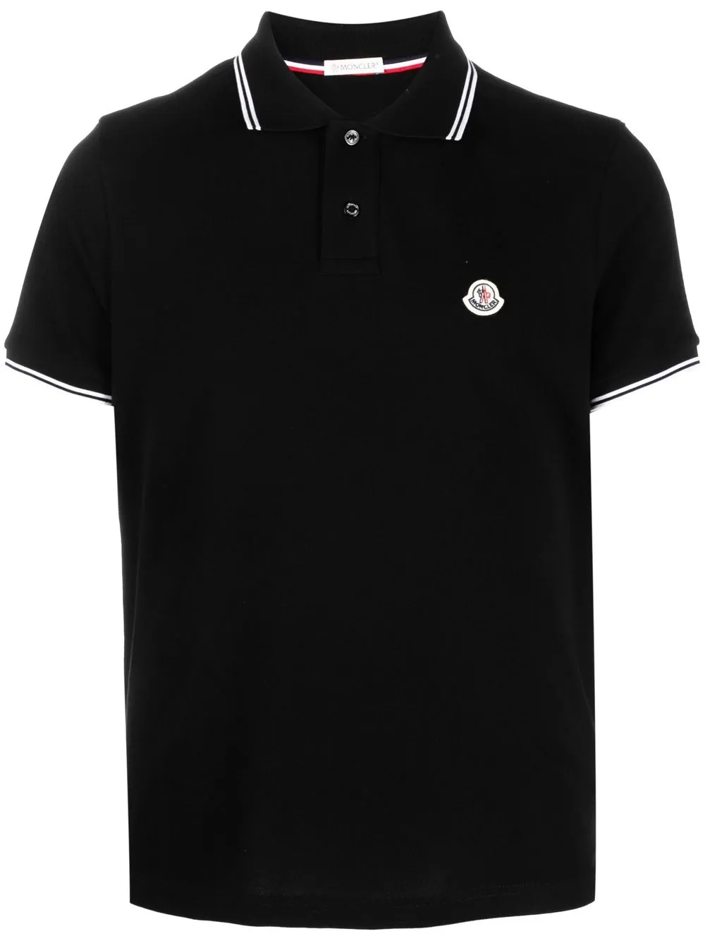 

Moncler logo-patch polo shirt - Black