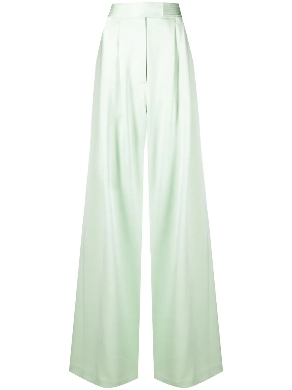 

Alex Perry satin-finish wide-leg trousers - Green