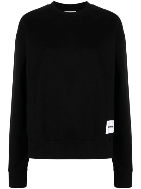 Jil Sander logo-patch cotton sweatshirt