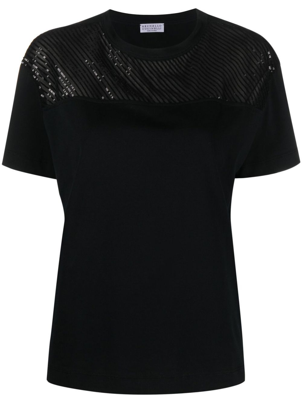 

Brunello Cucinelli sequin-embellished T-shirt - Black