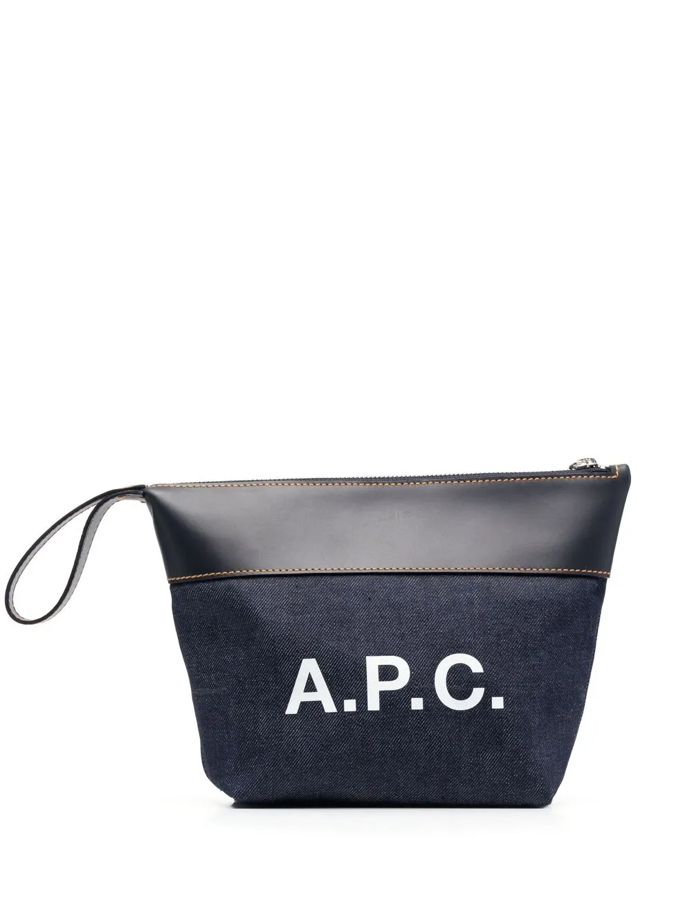 

A.P.C. Axelle panelled clutch bag - Blue