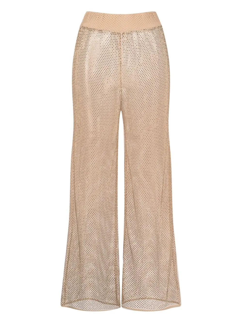 

Simkhai fishnet-style embellished trousers - Neutrals