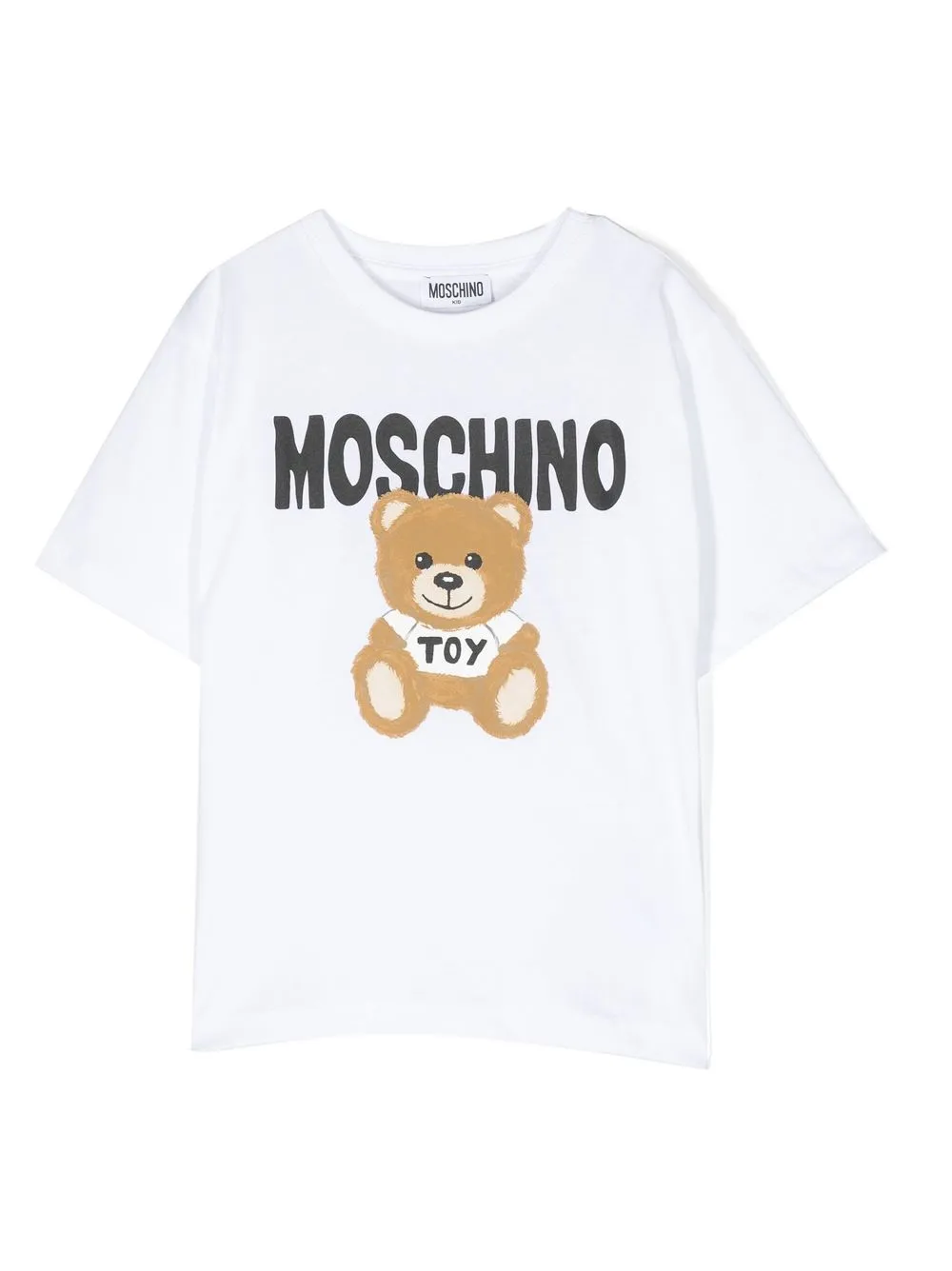 Moschino Kids' Teddy Bear-motif Logo T-shirt In White