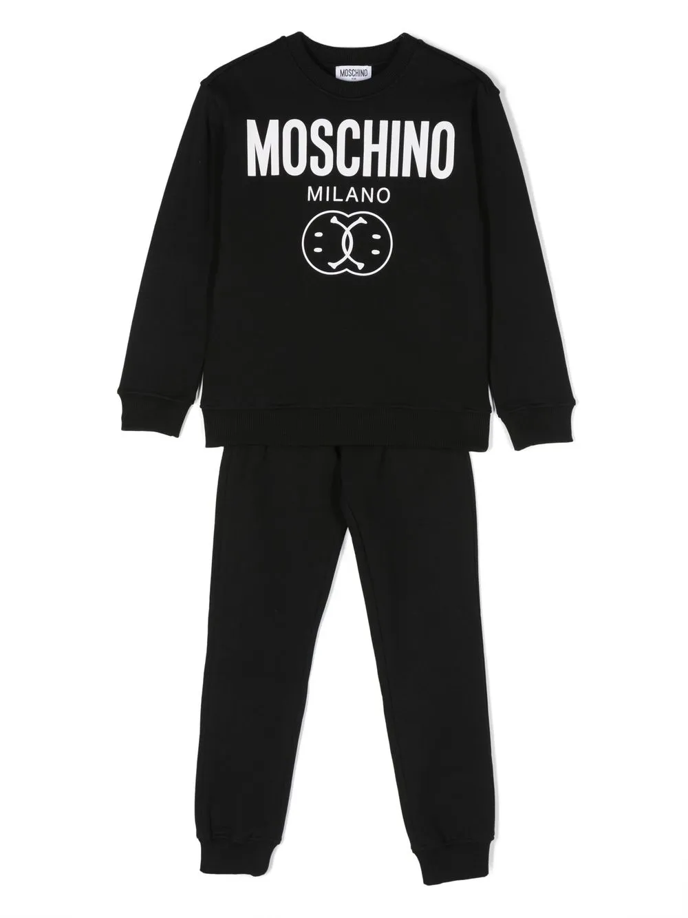

Moschino Kids traje deportivo con logo estampado - Negro