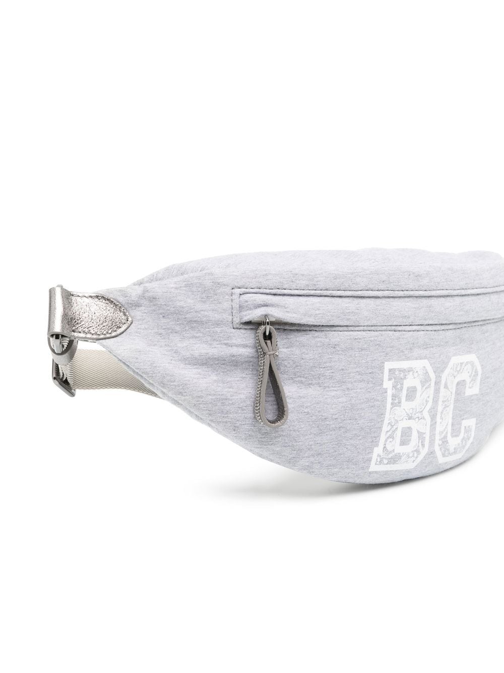 Shop Brunello Cucinelli Logo-print Detail Waist Bag In Grey