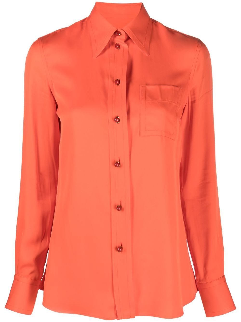 Lanvin Chest Pocket Shirt In Orange