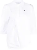 pushBUTTON layered half-sleeve shirt - White