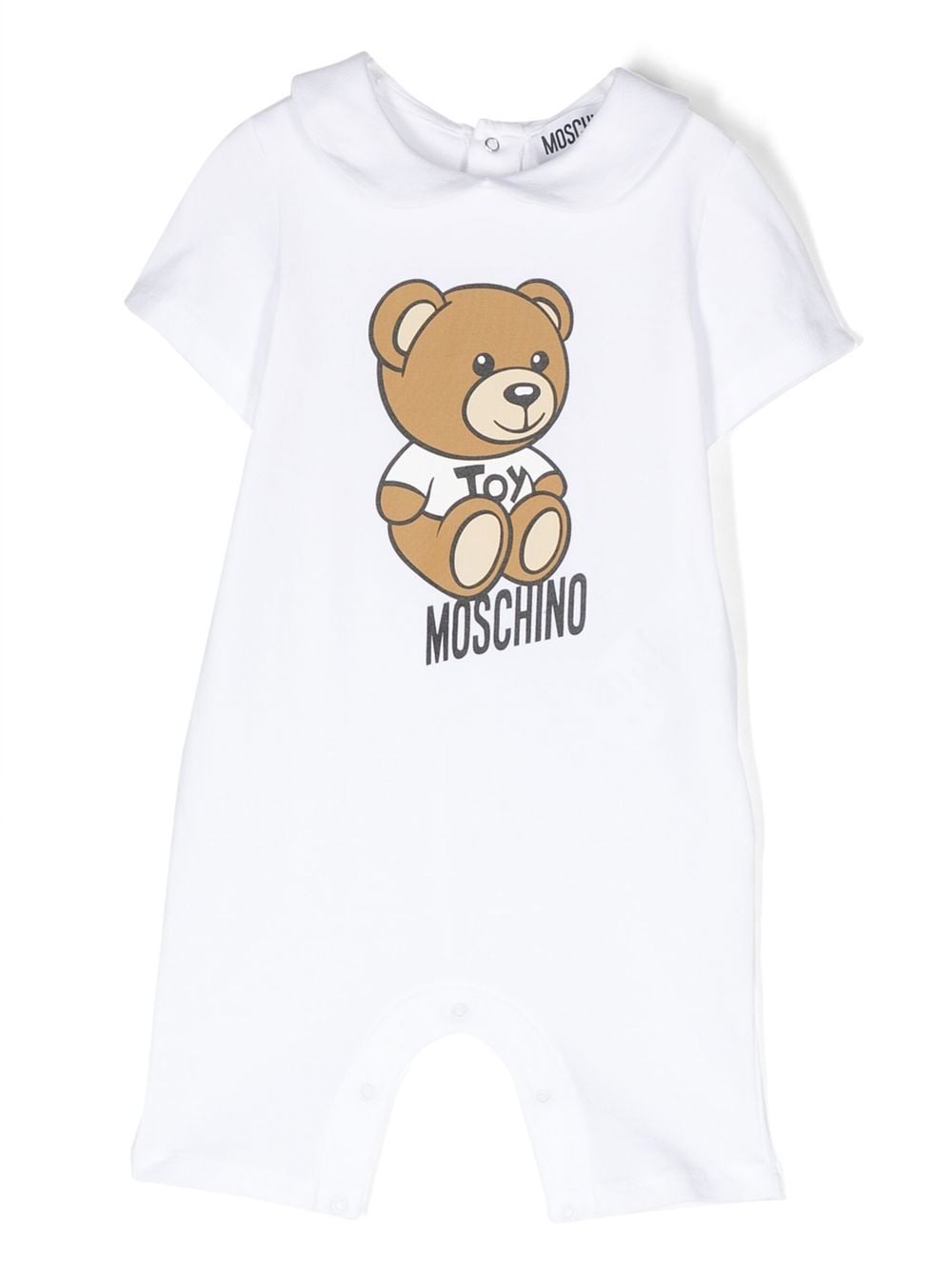 Moschino Babies' Teddy Bear-print Romper In 白色