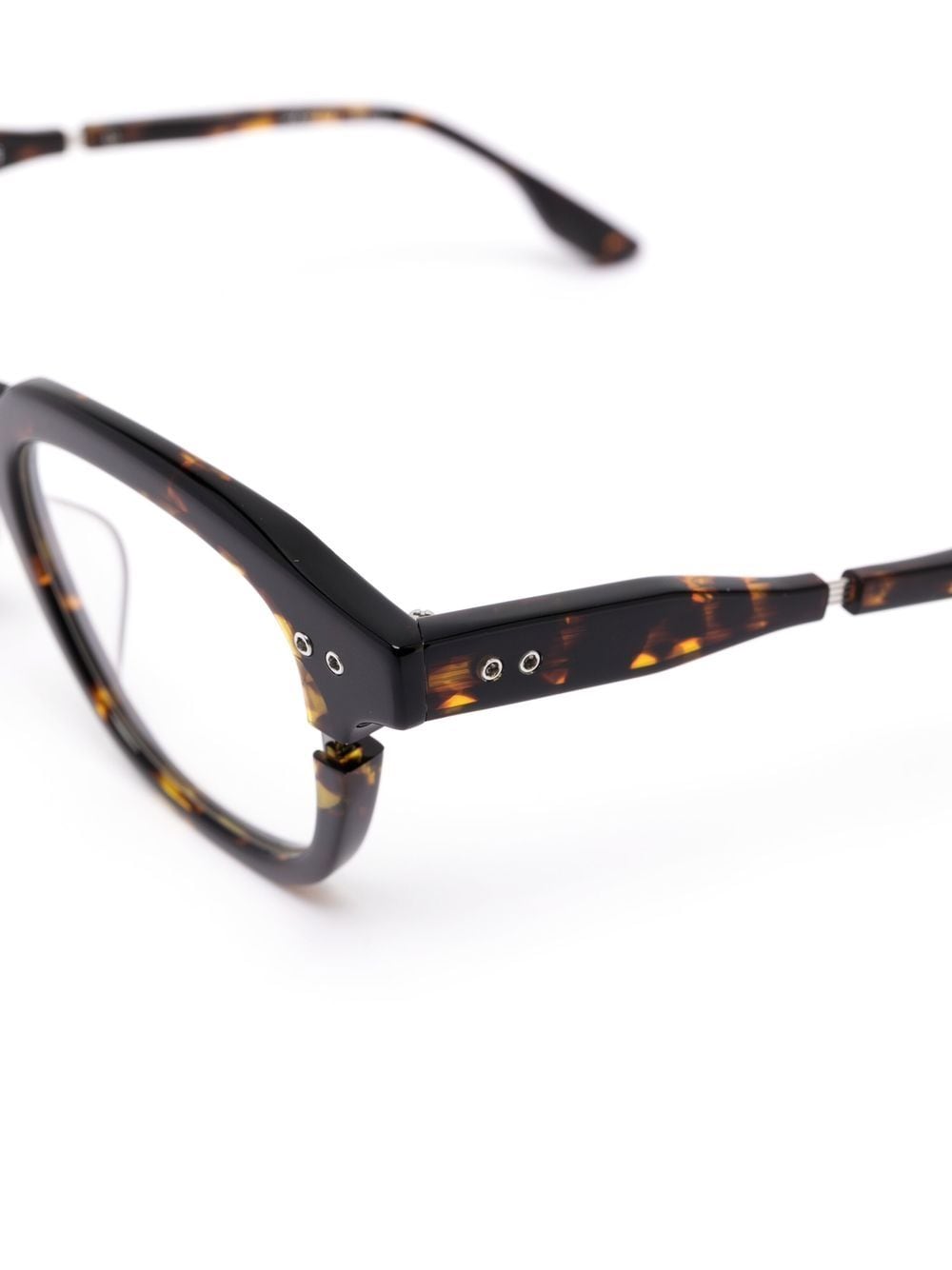Shop Dita Eyewear Lineus Square-frame Glasses In Brown