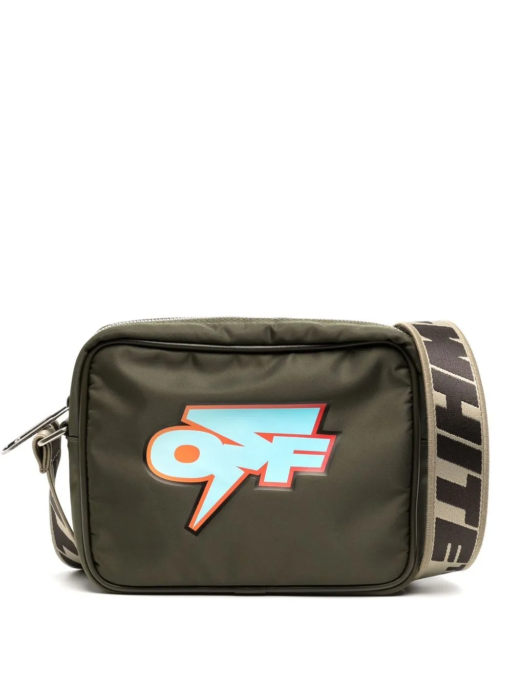 

Off-White bolsa crossbody Thunder con logo estampado - Verde