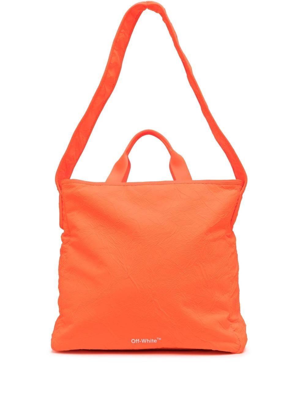 Shop Off-white Large Logo-print Tote Bag In Orange