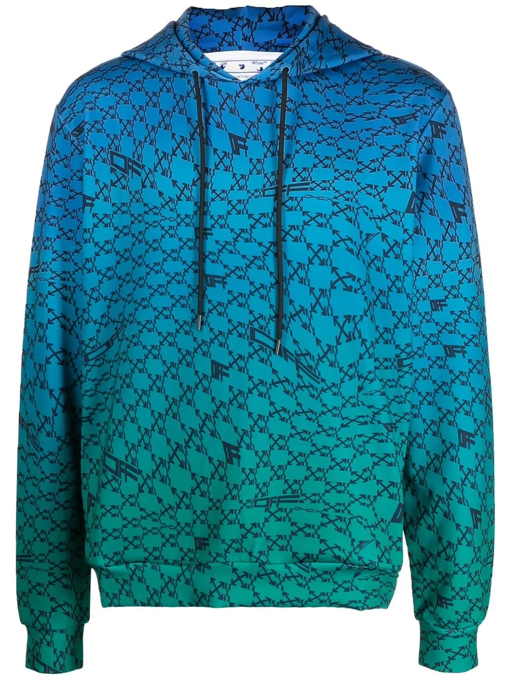 

Off-White Arrows-print ombré-effect hoodie - Blue