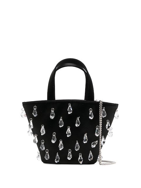 Amina Muaddi crystal-embellished bucket bag