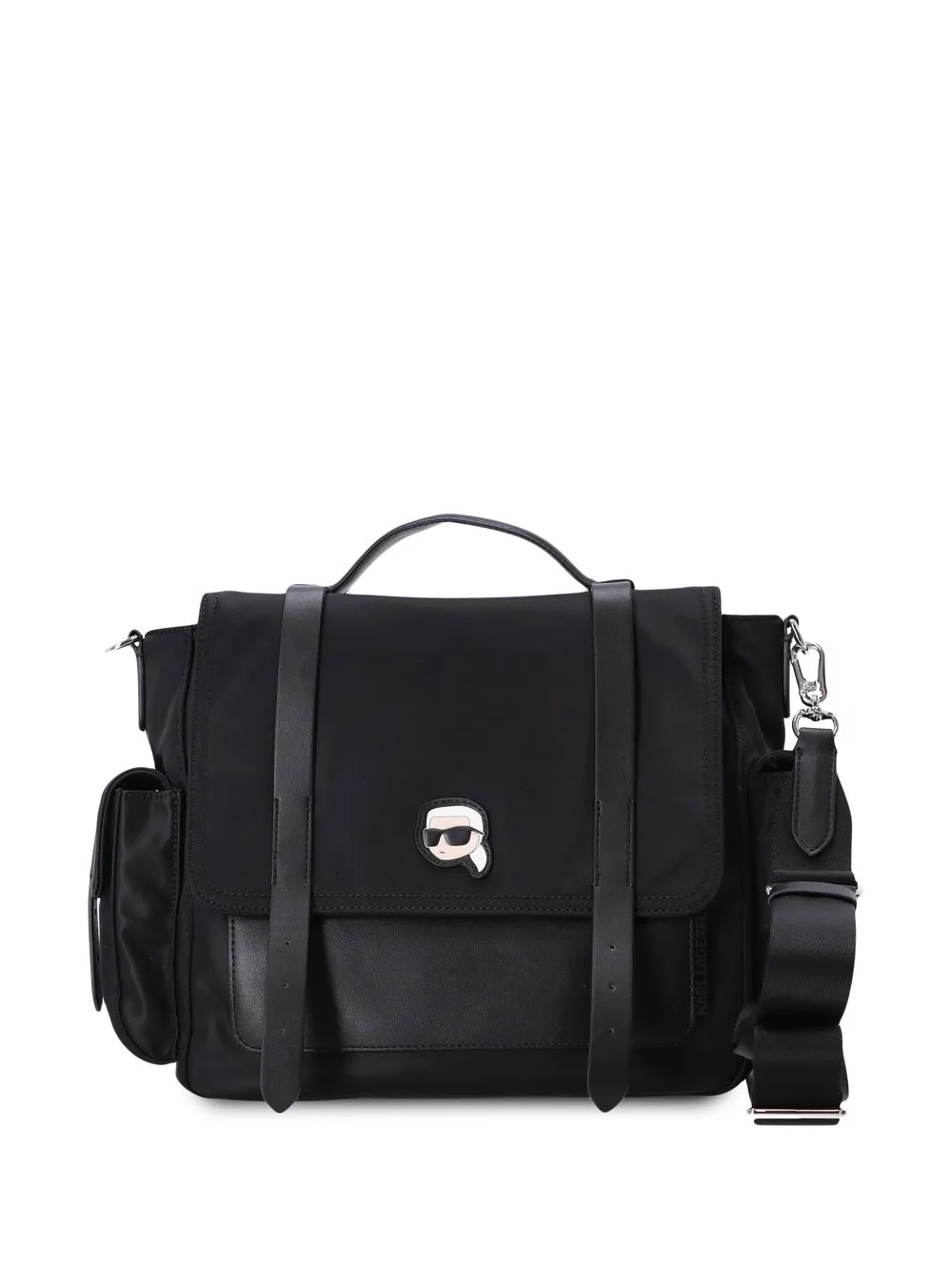 

Karl Lagerfeld patch-detail messenger bag - Black