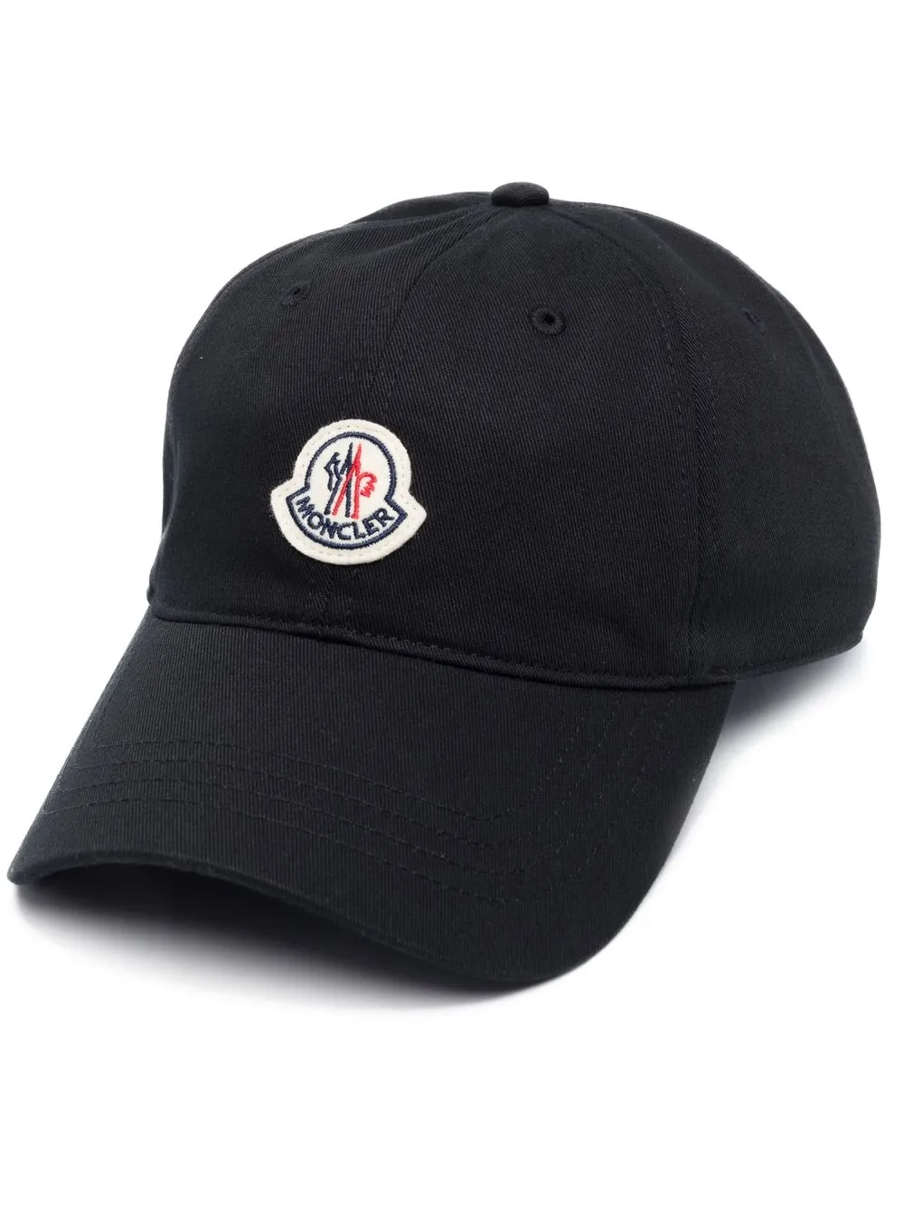 Moncler Black Logo Patch Detail Baseball Cap