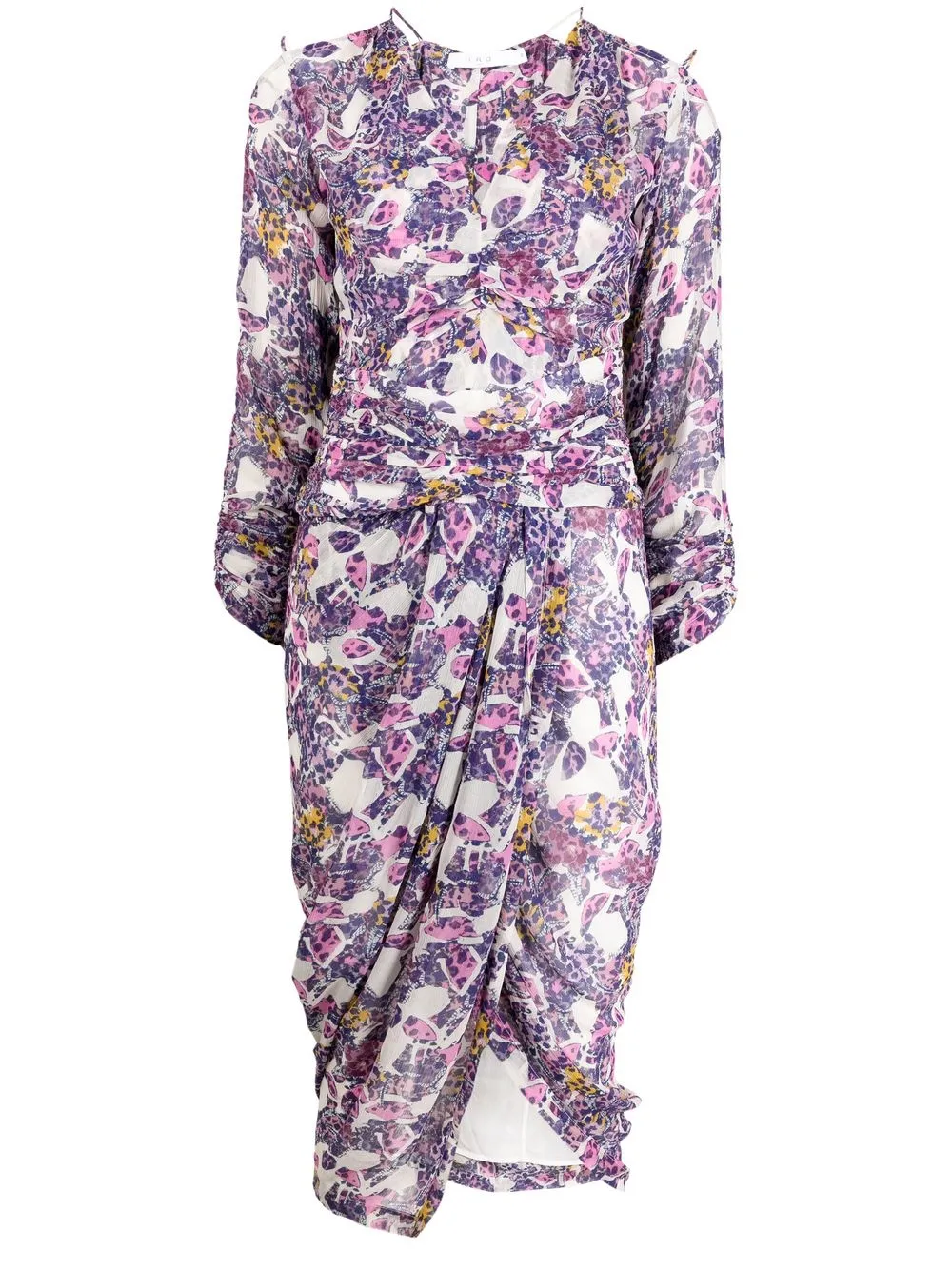 

IRO floral-print mid-length dress - Purple