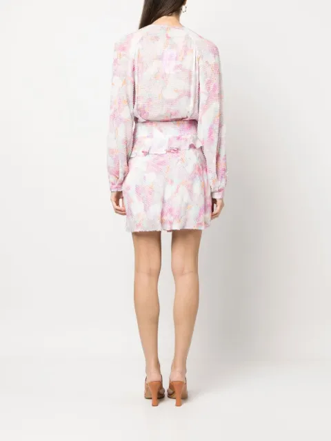IRO textured-finish floral-print dress WP33FRANCI - 3
