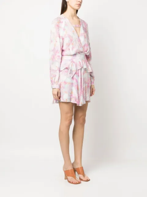 IRO textured-finish floral-print dress WP33FRANCI - 2