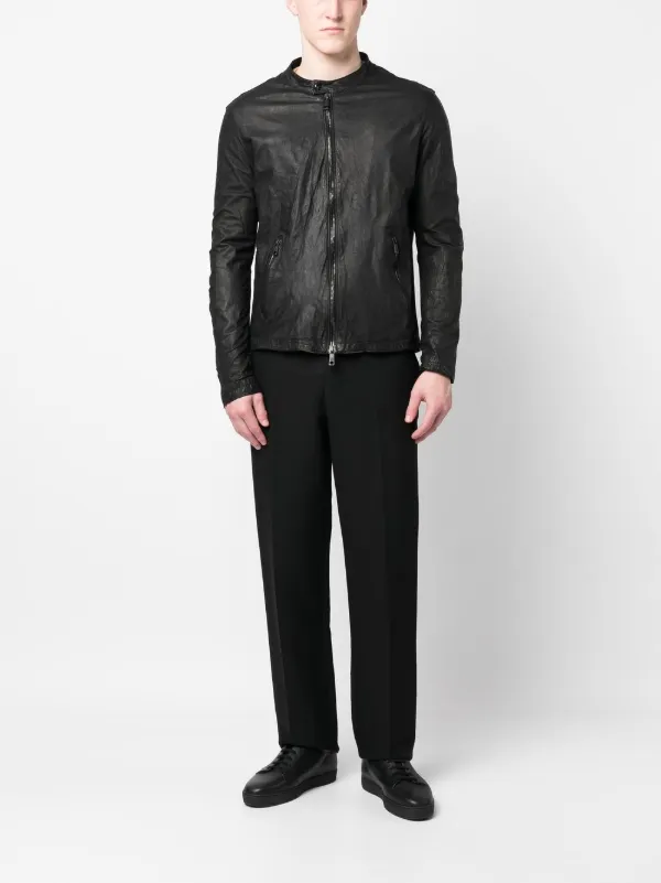 Giorgio Brato crushed-effect Leather Jacket - Farfetch