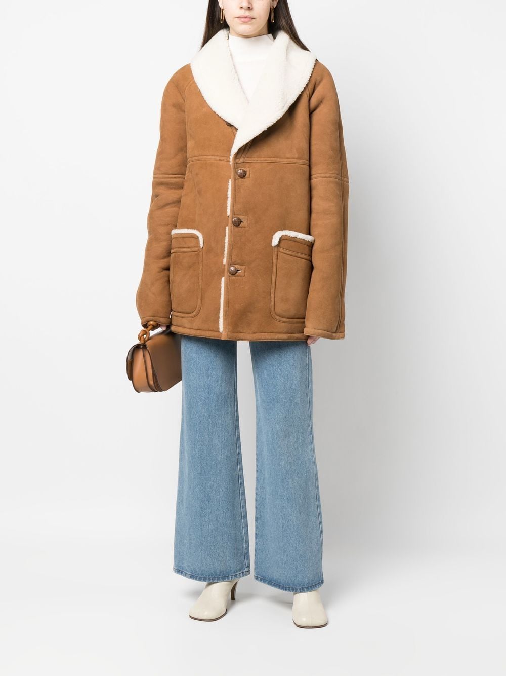 Giuliva Heritage Lammy coat - Bruin