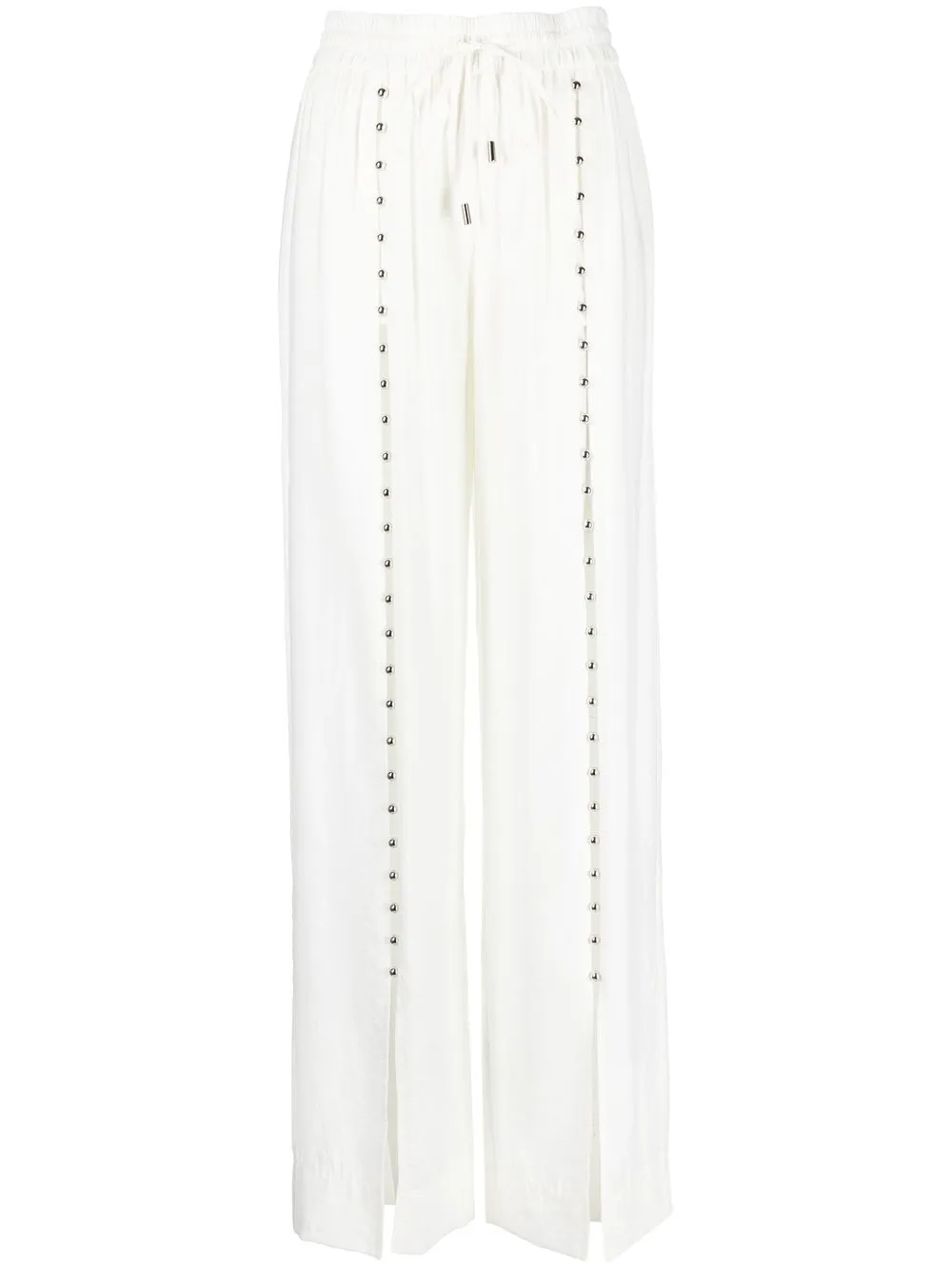 

Simkhai stud-detail split-cuff trousers - White