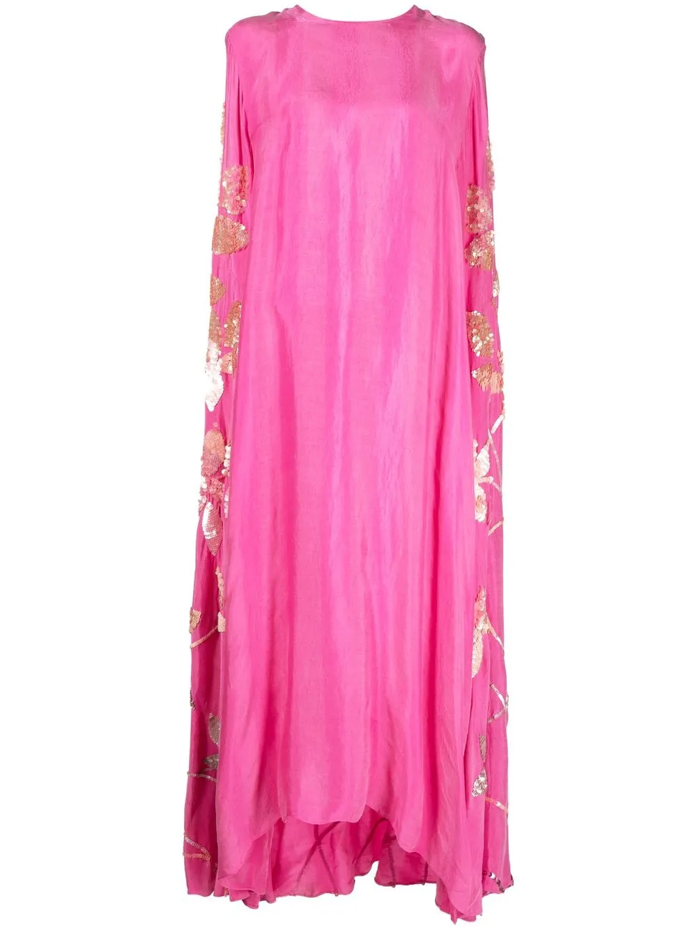 

SHATHA ESSA sequin-embellished cape-style maxi dress - Pink