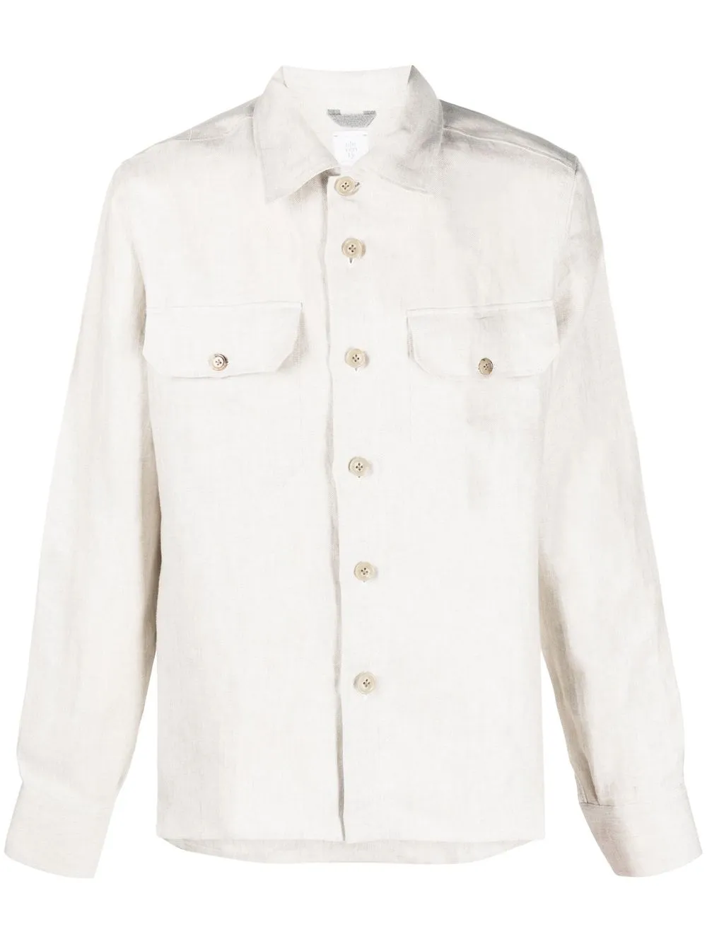 

Eleventy button-up linen shirt - Neutrals