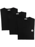 Moncler logo-patch cotton T-shirt (pack of 3) - Black