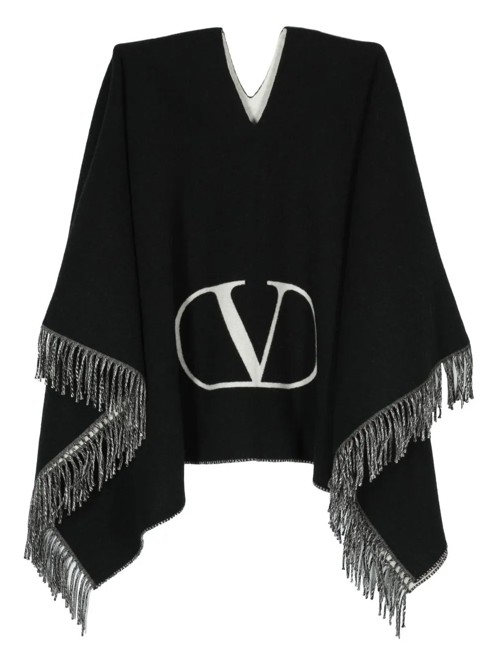 

Valentino VLogo poncho - Black