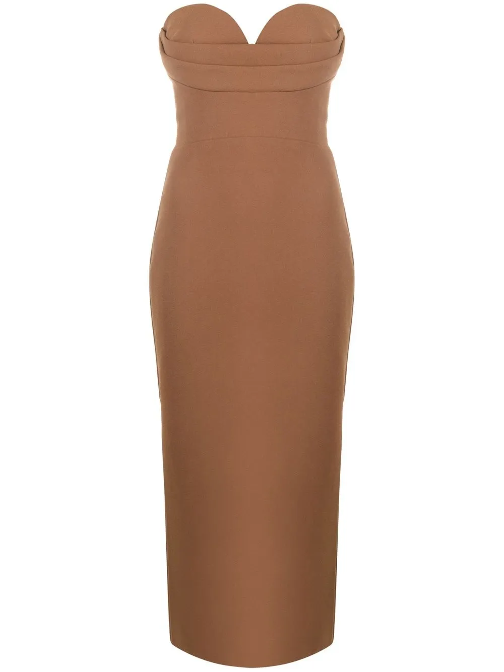 

Alex Perry Darcy sweetheart-neck dress - Brown