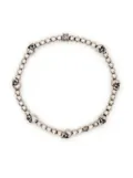 Alexander McQueen skull-charm beaded bracelet - Silver