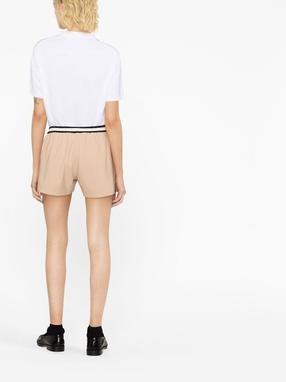 Shop Palm Angels Side Stripe Track Shorts In Neutrals