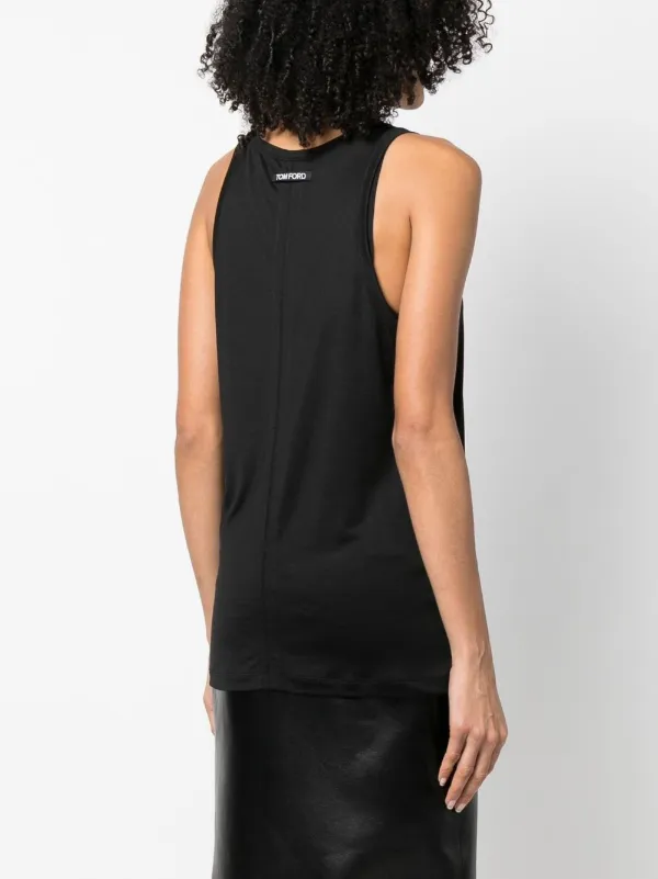 トップス YSL by Tom Ford Silk tank top Saint Laurent Silk Tank Top | Black | FARFETCH ZA