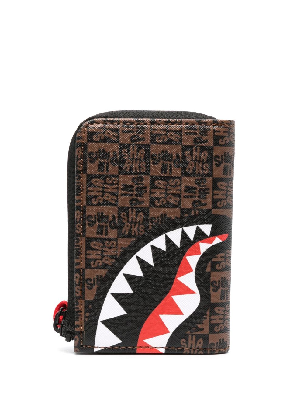 sprayground kid monogram-pattern canvas wallet - Bruin