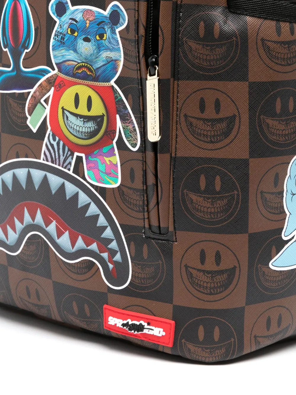 Sprayground Kid Smiley faceprint Backpack Farfetch