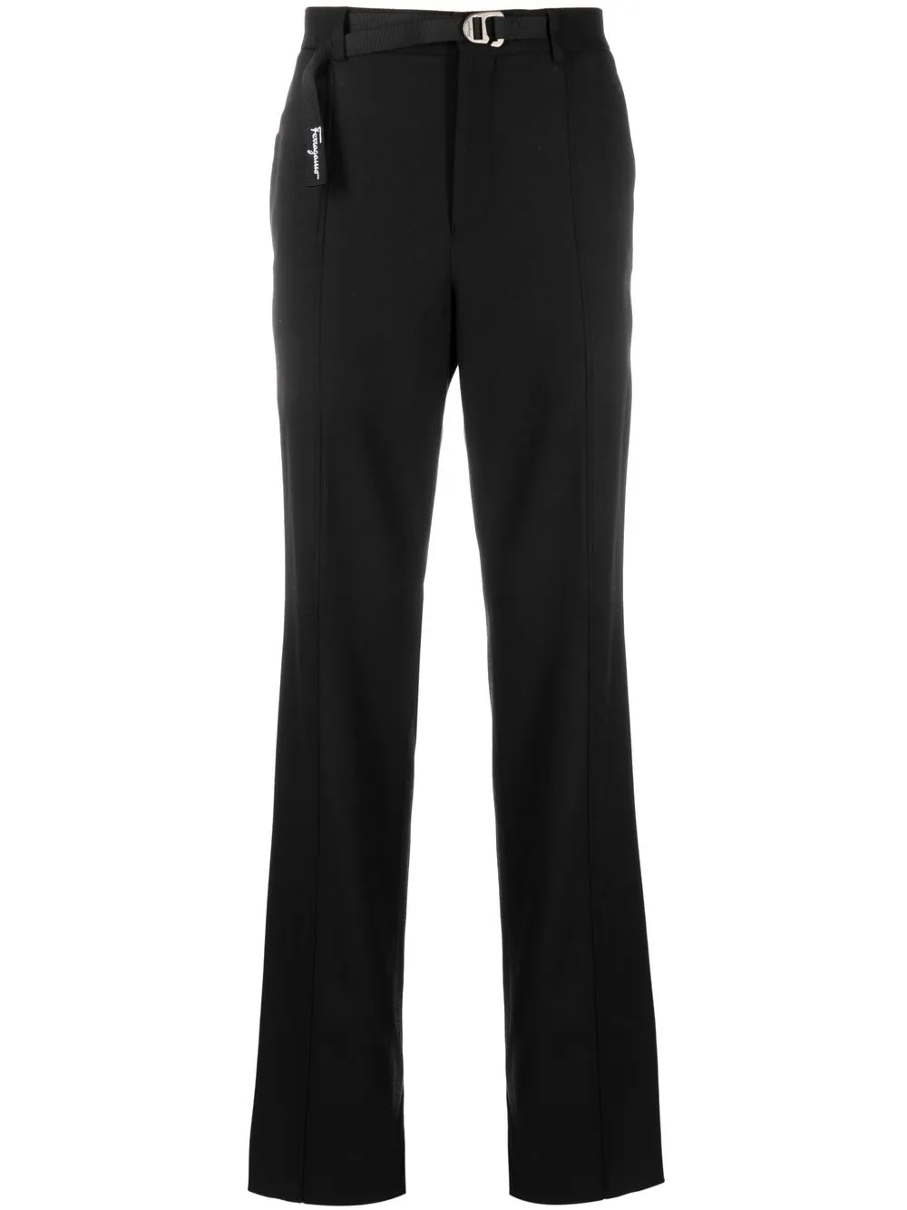 

Ferragamo straight leg belted trousers - Brown