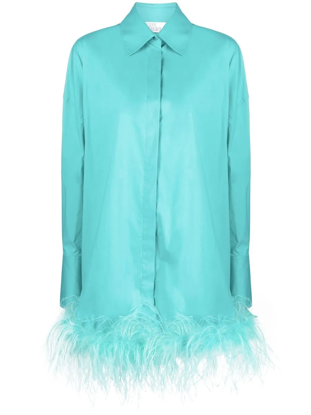 

Giuseppe Di Morabito feather-trim shirtdress - Blue