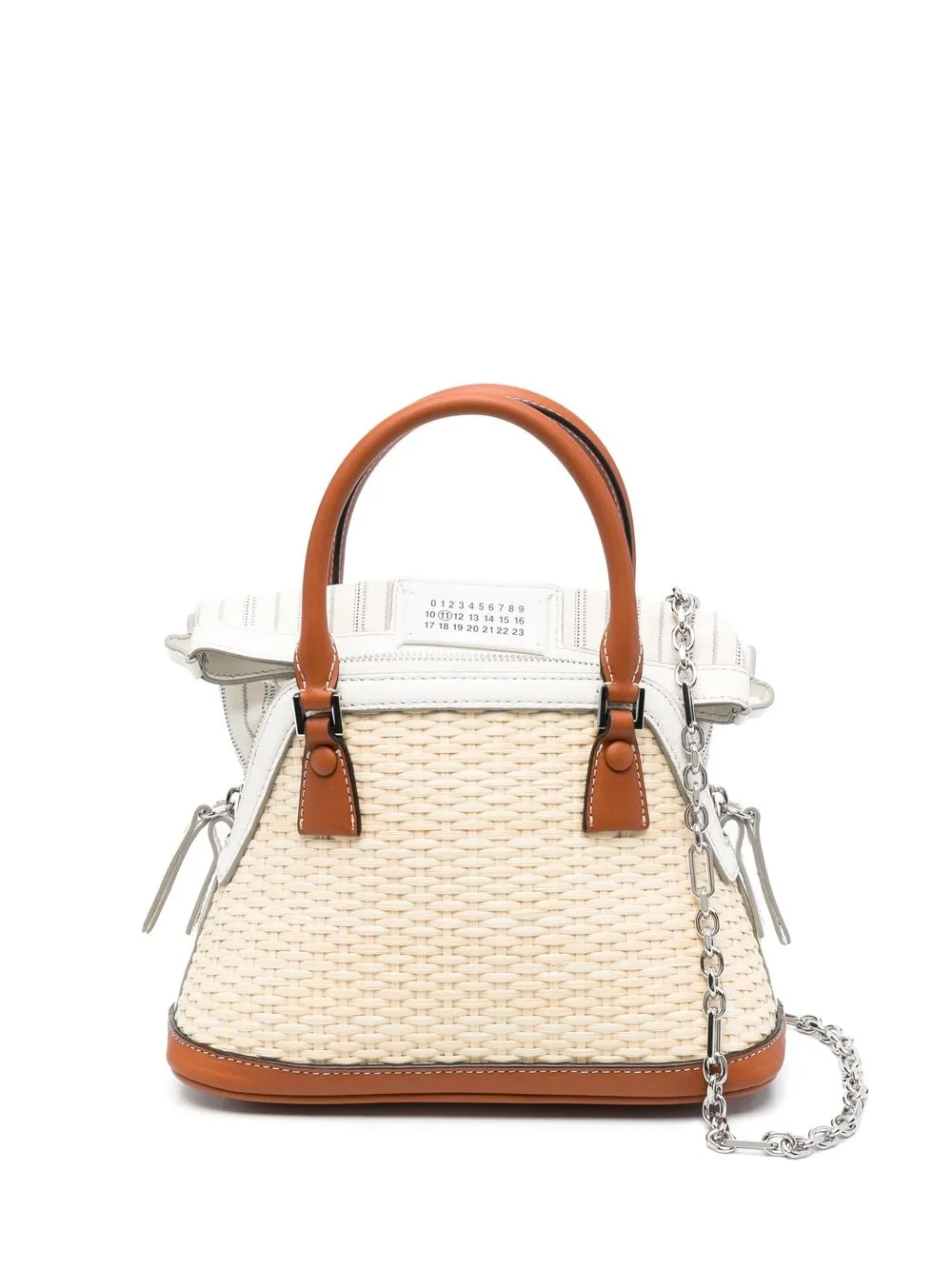 

Maison Margiela woven logo-patch shoulder bag - Brown