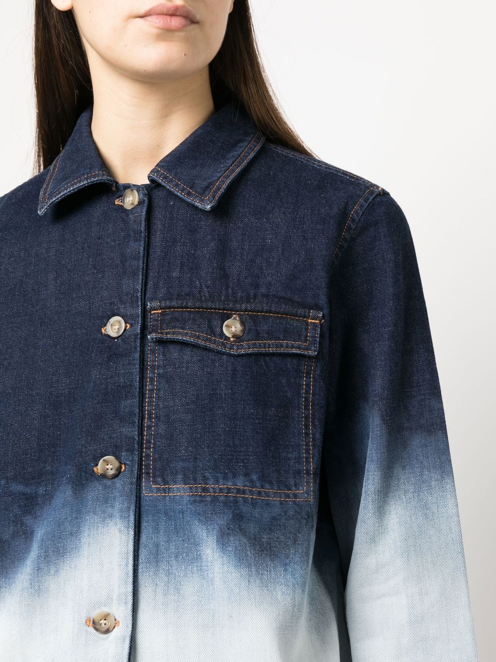 A.P.C. Pierre tie-dye Denim Overshirt - Farfetch