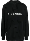 Givenchy distressed-effect drawstring hoodie - Black