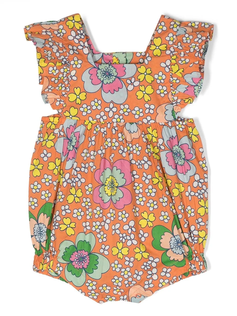 

Stella McCartney Kids mameluco con estampado floral - Naranja