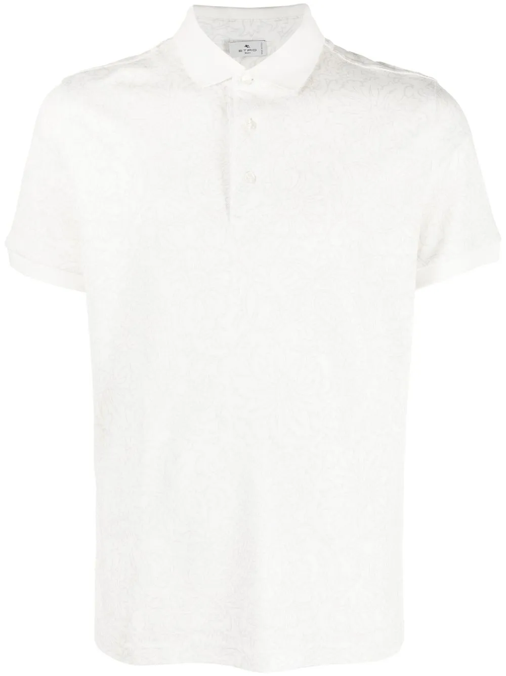 

ETRO playera tipo polo con motivo floral y cachemira en jacquard - Blanco