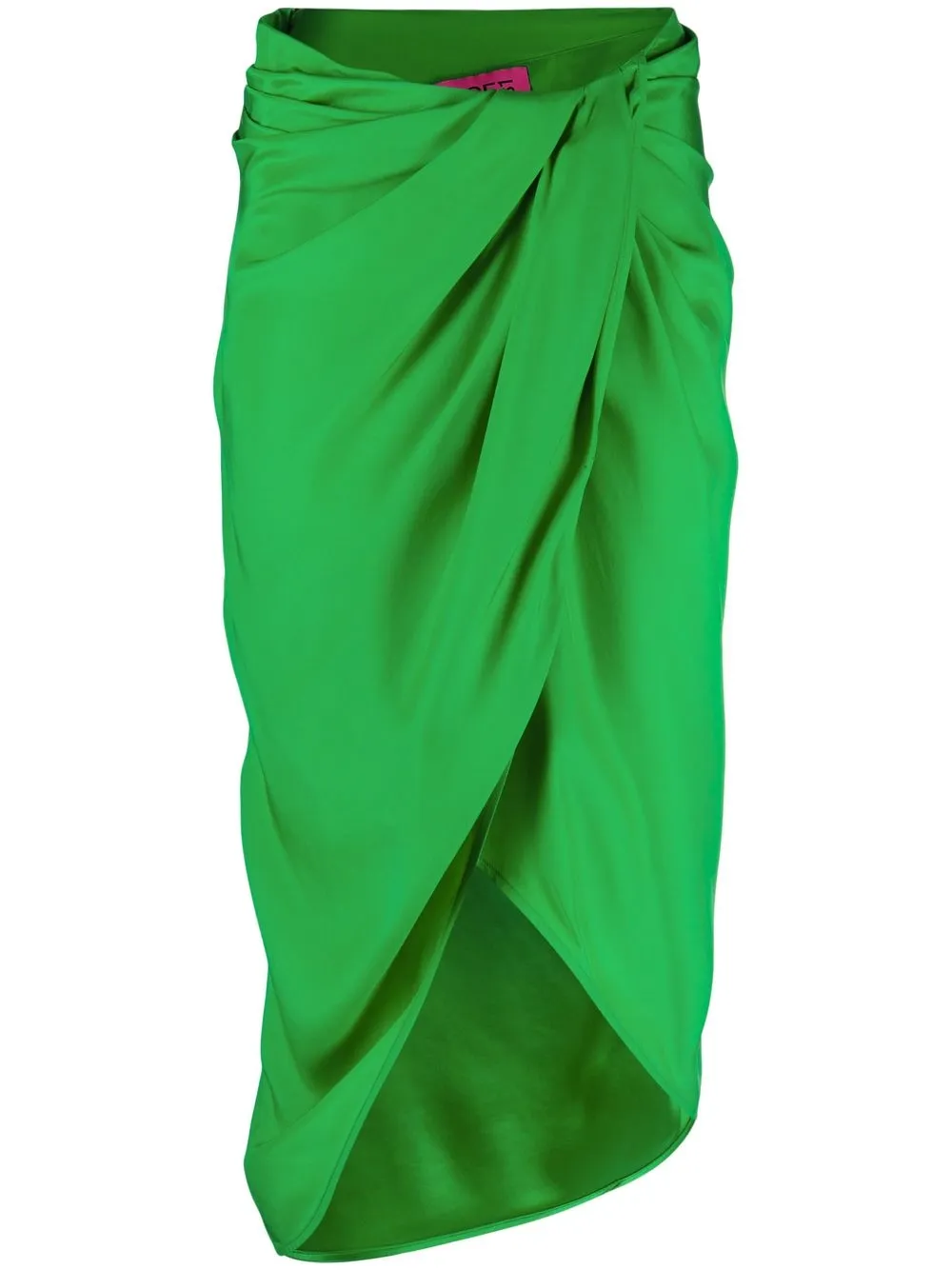 

GAUGE81 drape-detail midi skirt - Green